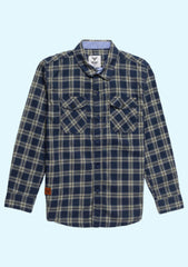 Men Checked Slim Fit Shirt with Patch Pocket