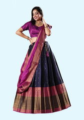 New Semi Stitiched Banarasi Lehenga Choli