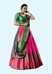 New Semi Stitiched Banarasi Lehenga Choli