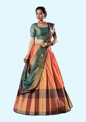 New Semi Stitiched Banarasi Lehenga Choli