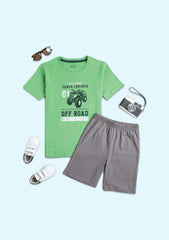 Boys Printed Pure Cotton T Shirt (Pack of 1)