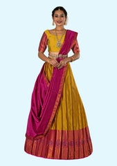 Multicolor New Semi Stitiched Banarasi Lehenga Choli