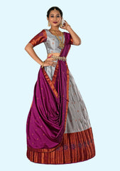 Multicolor New Semi Stitiched Banarasi Lehenga Choli