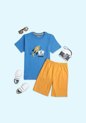 Boys Printed Pure Cotton T Shirt (Pack of 1)