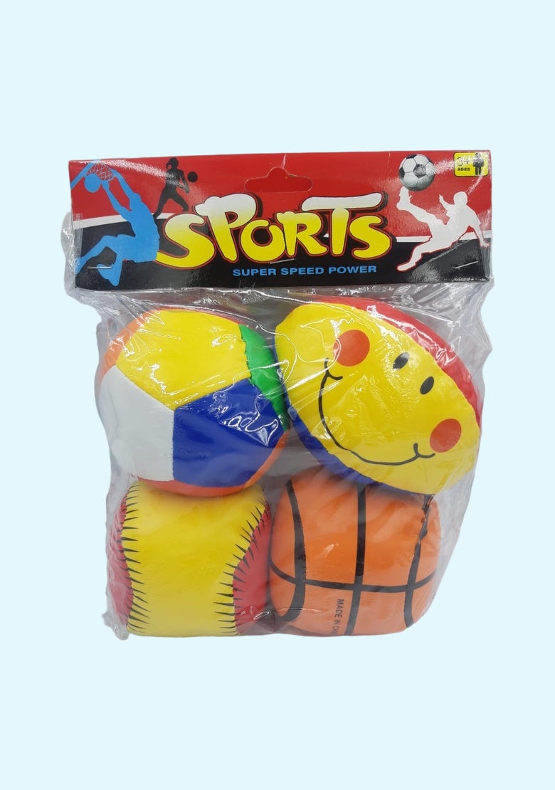 3.5cm 4 Pcs Sponge Ball Balls Small Solid Tennis Football Basketball Baseball Bola Span G Kecil