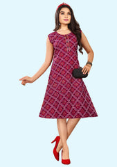 Women Printed Crepe Straight Kurta