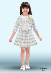 Girls Casual Jacket Dress D.no:9148 Blue, Pink