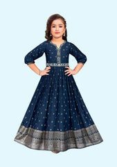 Readymade kids dresses beautiful girls Blue western wear collection