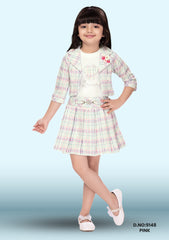 Girls Casual Jacket Dress D.no:9148 Blue, Pink
