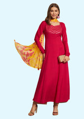 Women Crepe Kurta Dupatta Dupatta Set (Pack of 1)