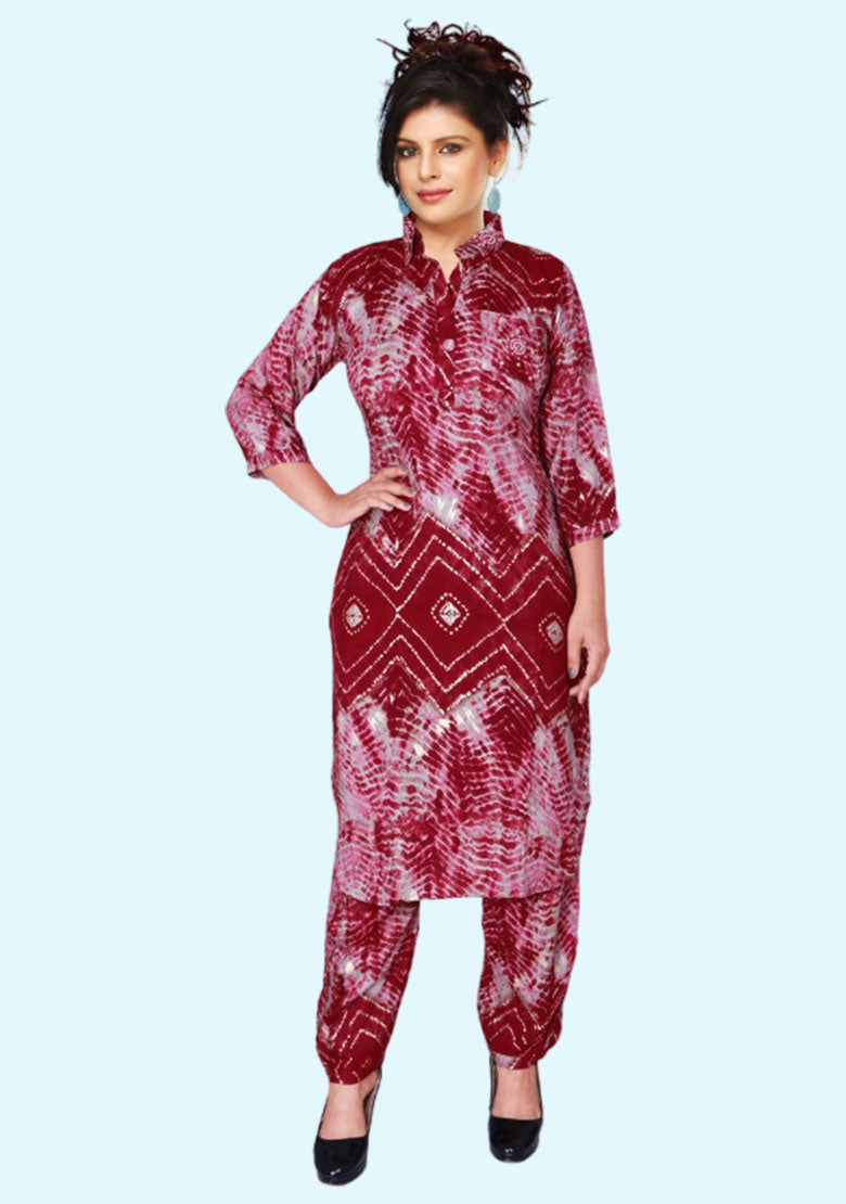 Women Tie & Dye Straight Kurta