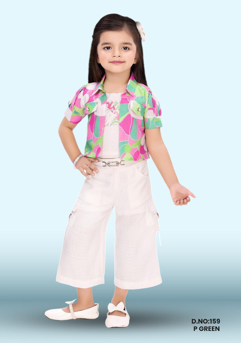 Colour Western Plazo Set D.no:159 P Green