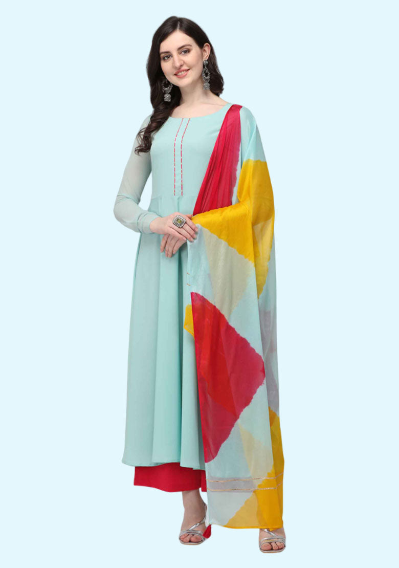 Women Crepe Kurta Dupatta Set 1 (Pack of 1)