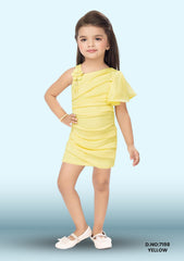 Embellished Girls Jumpsuit D.no:7198 Yellow