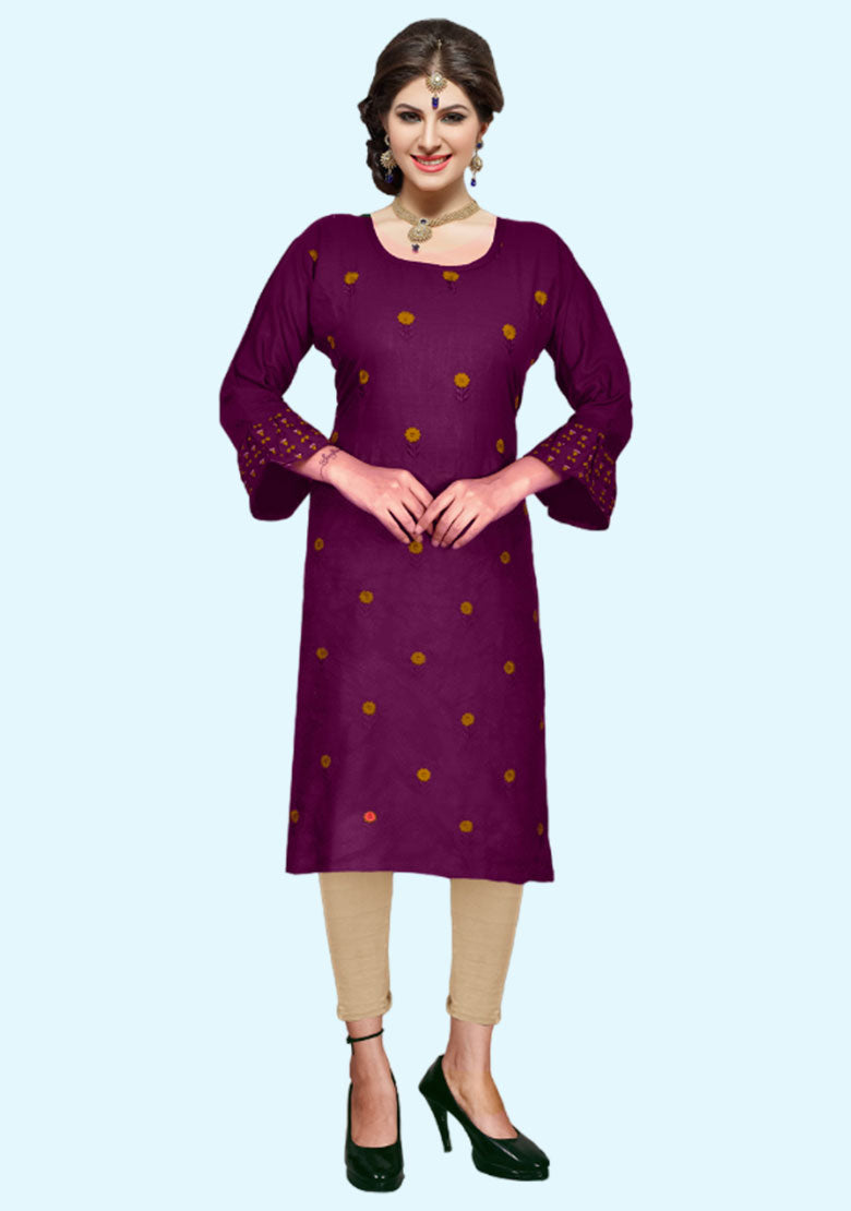 Women Cotton Silk Kurta Palazzo Set