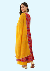 Bandhani Printed Anarkali Kurta with Dupatta