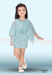 Girls Sequinned Sheath Dress D.no:11312 S Blue