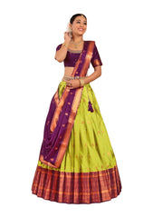 Girls Semi Stitched&nbsp; Lehenga with Dupatta