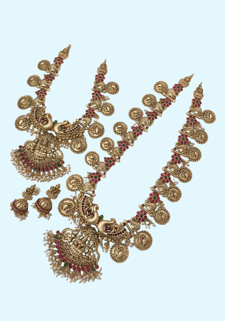 Jewellery Set for Women Laxmi Design Short And Long Necklace Combo Set