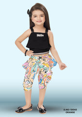 Girls Casual Top Capri D.no: 10040 Purple, Orange