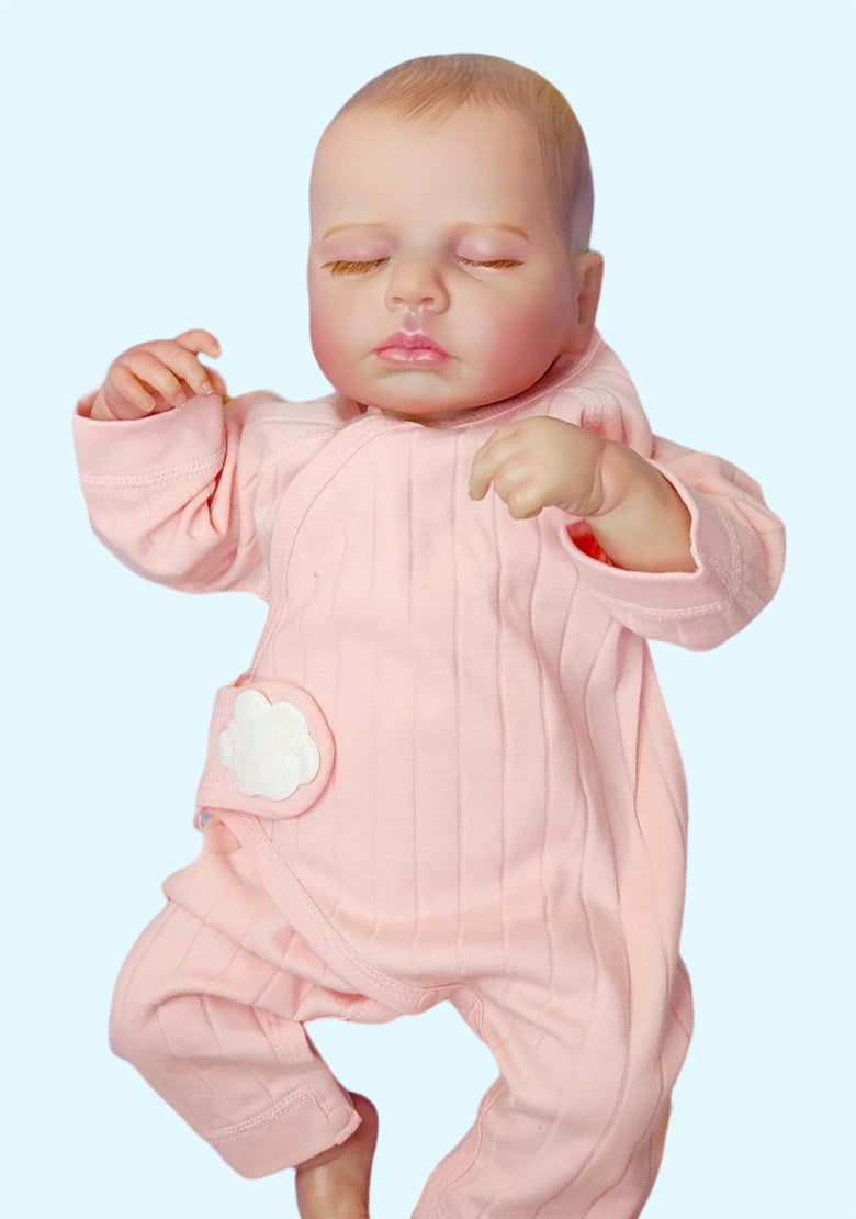 Lifelike RebornBaby Dolls 17 Inch Realistic Newborn Baby Dolls Soft Cloth Body Real Life Doll with Feeding Kit Accessories for Collection  Kids 3