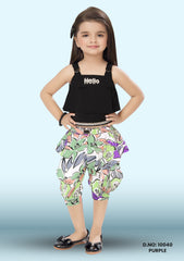 Girls Casual Top Capri D.no: 10040 Purple, Orange
