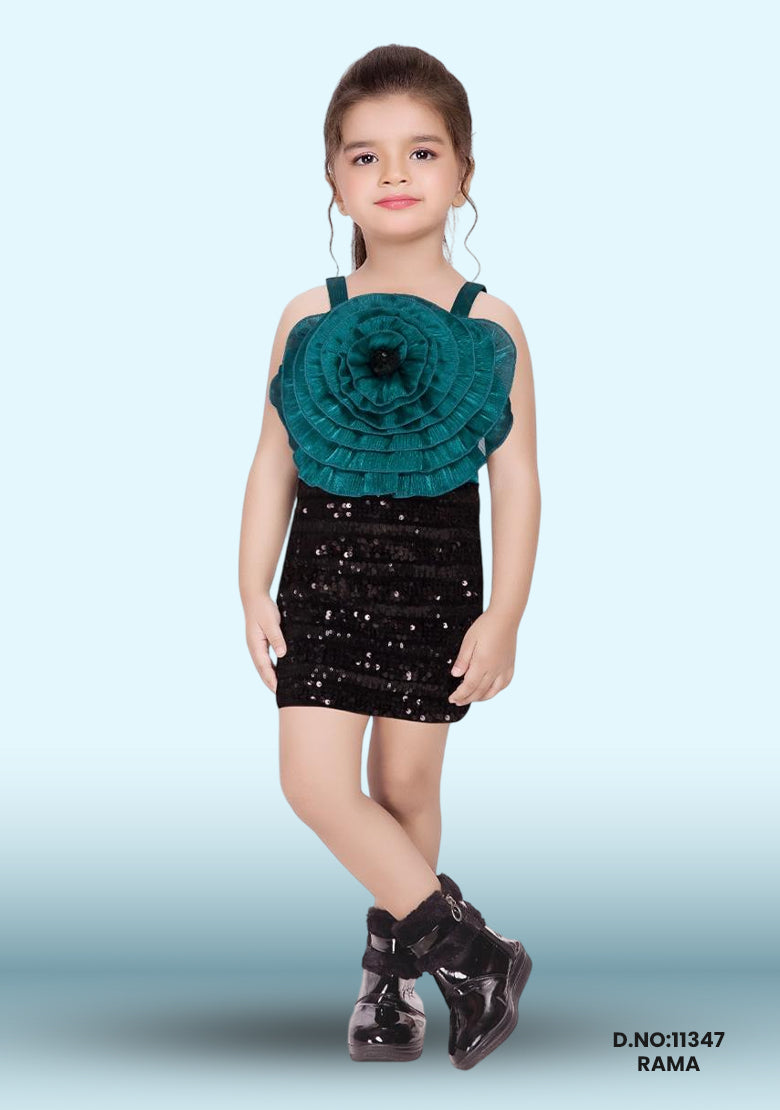 Girls Party(Festive) Top Handbag, Skirt D.no:11347 Rama