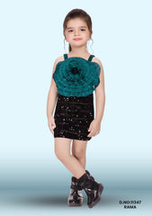 Girls Party(Festive) Top Handbag, Skirt D.no:11347 Rama
