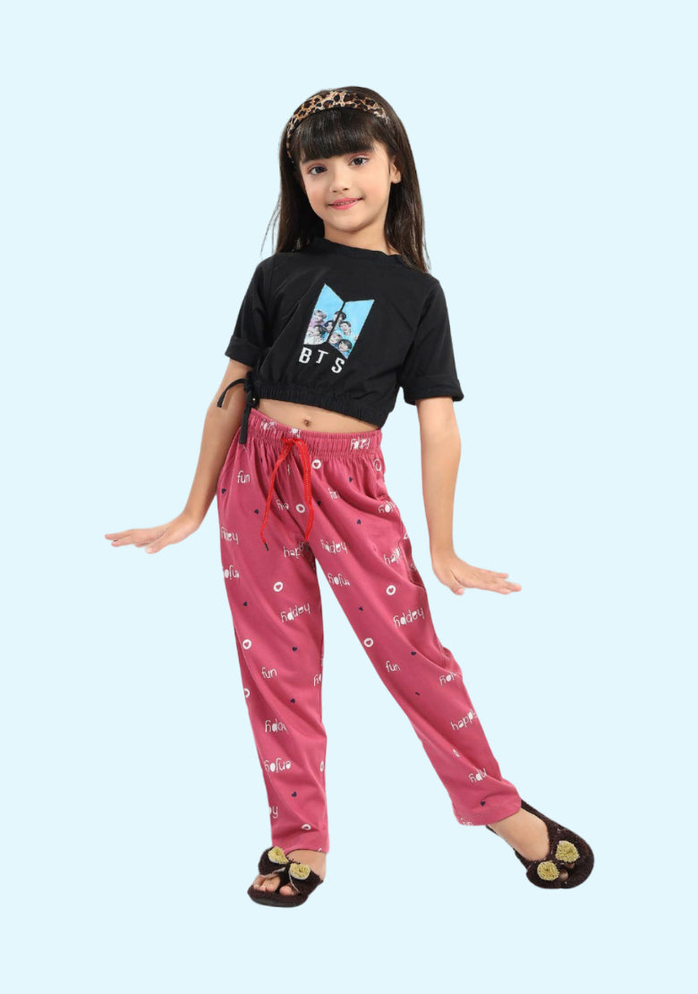 Print Pyjama for Girls. Suitable for Gym, Yoga, Cycling, Night Wear, Casual wear, and other sports.