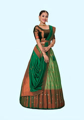 New Semi Stitiched Banarasi Lehenga Choli