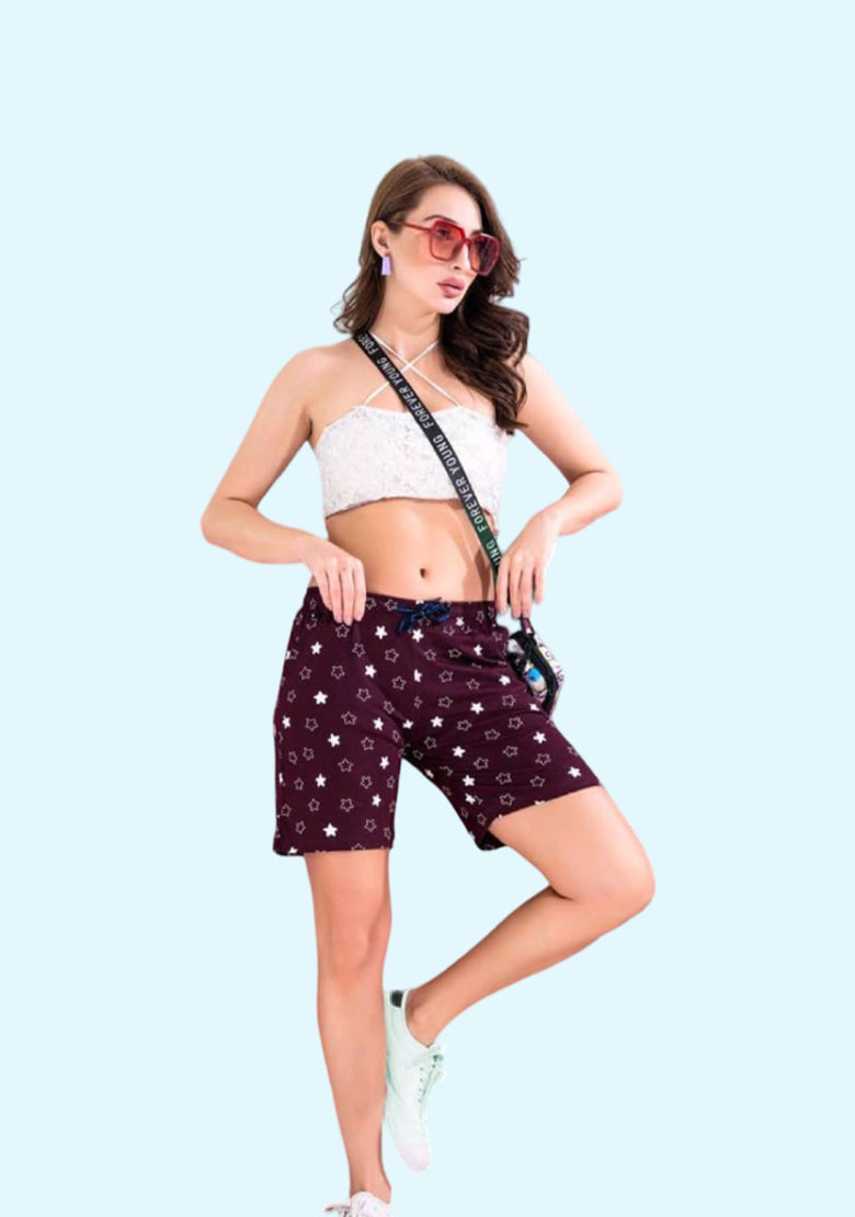 APLUS PRINTED EXTRA BELT SHORTS A