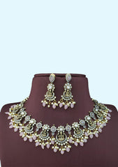 Victoria Necklace Multicolor Neckpiece With Earring Set