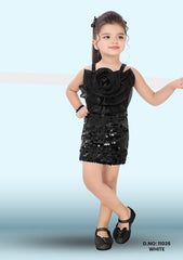 Girls Sequin Partywear Dress D.no:11262 Pink