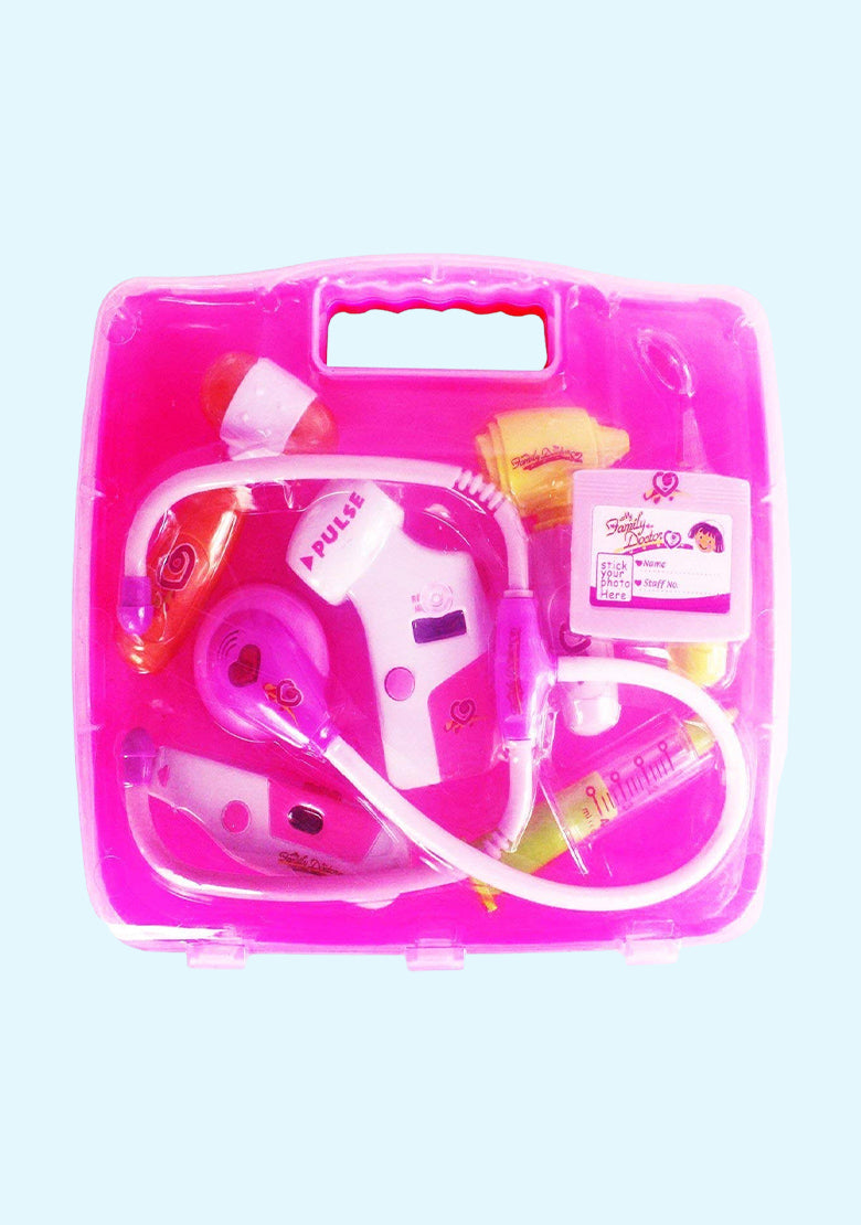 Doctor Set Pretend Play Toy with Light Sound Effects- Pink