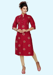 Women Rayon Straight Kurti 