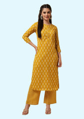 Floral Print Kurta, Salwar & Dupatta Set