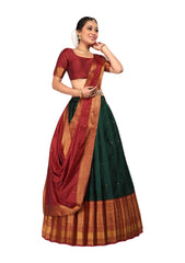 Girls Semi Stitched Lehenga with Dupatta