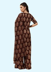 Women Viscose Rayon Kurta Palazzo Dupatta Set