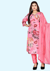 Kurta with pant & Embroidered Organza Dupatta