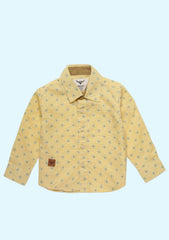 Yellow Full Sleeve Shirt For Boy Baby