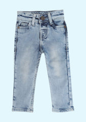 Jeans With Button Closure For Boy Baby