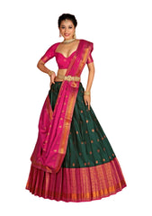 Girls Semi Stitched Lehenga with Dupatta