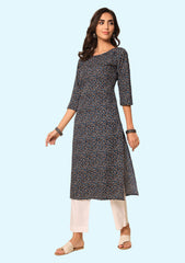 Shassa Floral Print, Self Design Kurta, Palazzo & Dupatta Set