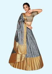 Girls Lehenga With Zari Semi Stitched And Dupata For a Graceful Indian Look.