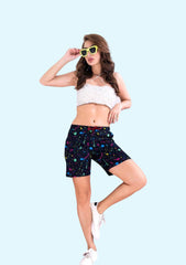 APLUS PRINTED EXTRA BELT SHORTS A