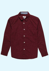 Cotton Printed Maroon Full Sleeve Casual Shirt For Men With Pocket
In Stock