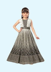 Readymade kids dresses beautiful girls White and Grey western wear collection