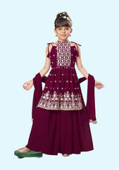 Readymade kids dresses beautiful girls Red western wear collection