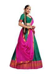 Girls Semi Stitched Lehenga with Dupatta