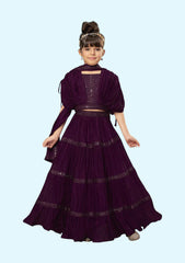 Readymade kids dresses beautiful girls Brown western wear collection